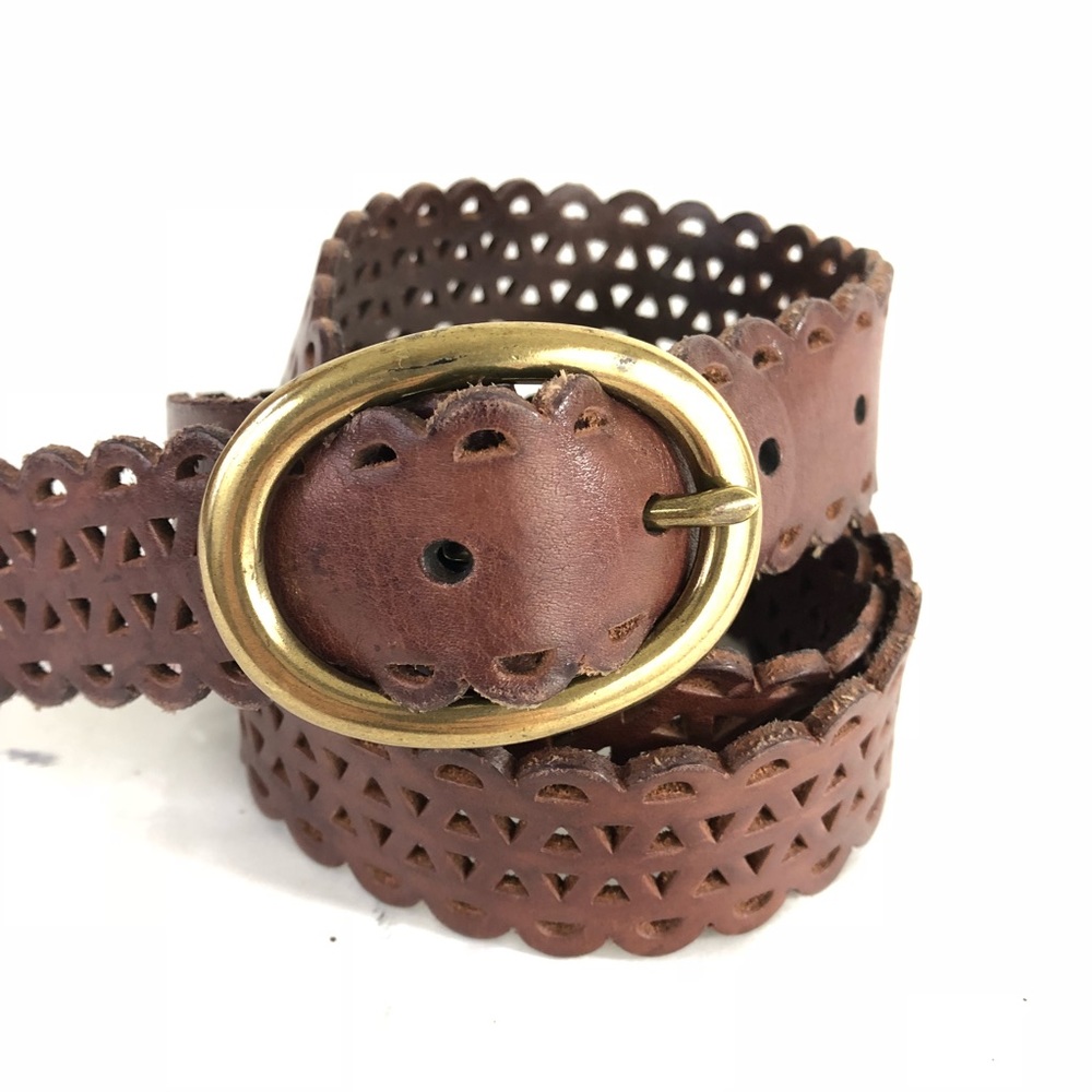 Lucky Brand Laser Cut Leather Belt